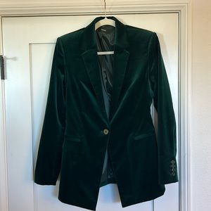 Theory never worn emerald green velvet blazer